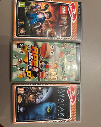 Giochi PSP Aavatar Lego Harry Potter ApeEscape