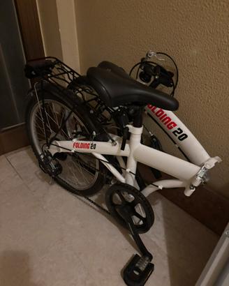 Bicicletta pieghevole Folding 20 con portapacchi
