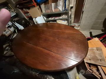 Tavolo arte povera  legno massello / lati apribili