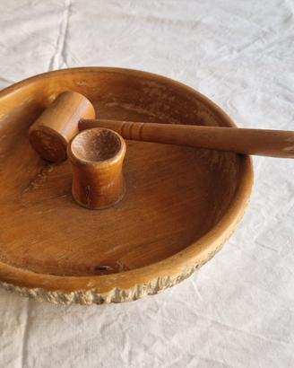 Schiaccianoci in legno Macabo vintage