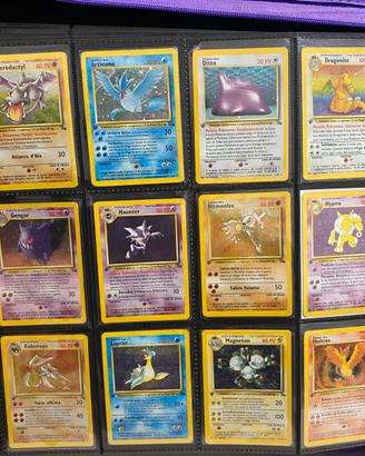 Set fossil carte Pokemon 1 edizione