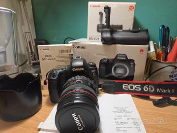 Full Kit: Canon 6D Mark II, 24-70mm f 2.8 L, Batte