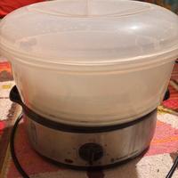 Vaporiera elettrica con tre cestelli