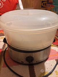 Vaporiera elettrica con tre cestelli