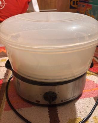 Vaporiera elettrica con tre cestelli