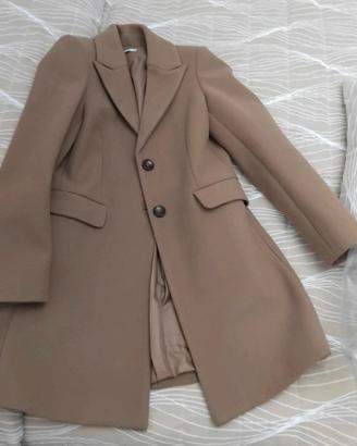 cappotto cammello sagomato con percentuale lana M