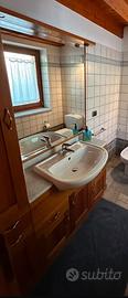 Set bagno in legno massiccio completo