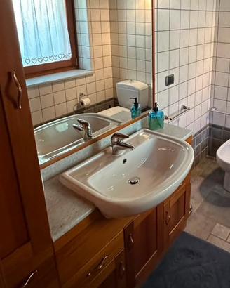 Set bagno in legno massiccio completo