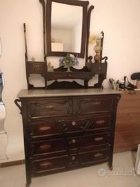 comò antico con consolle 