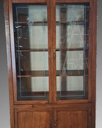 CREDENZA CRISTALLIERA INTAGLIATA RESTAURATA