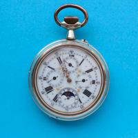 Orologio da tasca calendario e fasi lunari c.1900