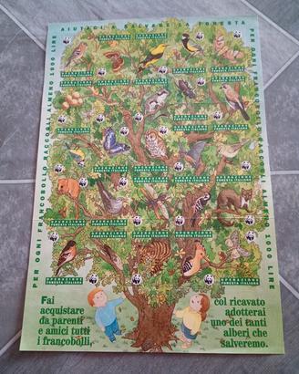 francobolli w.w.f operazione foresta italiana