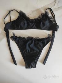 Costume da bagno nero due pezzi - S
