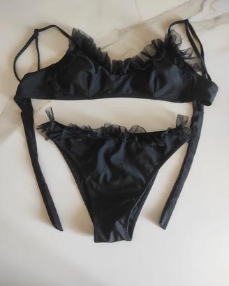 Costume da bagno nero due pezzi - S