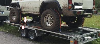 Cinghie a cricco Ferma Ruota per Rimorchio/Auto