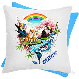 Cuscino bicolore Akita Inu Origini