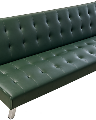 Divano letto 3 posti verde – trasformabile