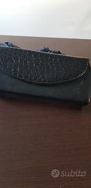 POCHETTE IN PELLE NERA 