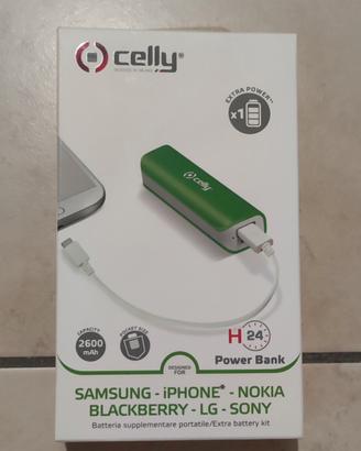 Power bank caricabatterie portatile Celly 2600 mAh