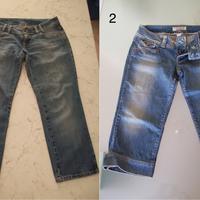 Jeans Pinocchietti donna firmati Gues e Benetton