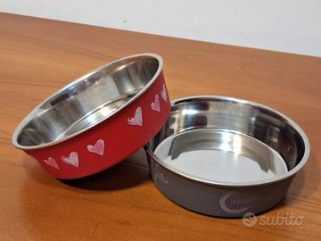 Ciotole Acciaio Inox fondo antiscivolo Gatti oCani