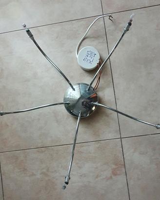 Coppia applique in acciaio cromato