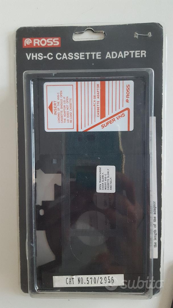 Adattatore Per Cassette VHS-C - Permette Di Riprodurre E Registrare Nastri Di Videocamere Su Normali Videoregistratori VHS, Compatibile Con JVC E Altre Marche