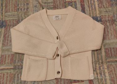 Cardigan zara bianco panna