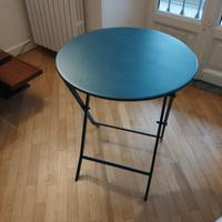 tavolo pieghevole in metallo per esterno blu 60cm