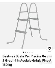 scaletta 2 gradini per piscina esterna 