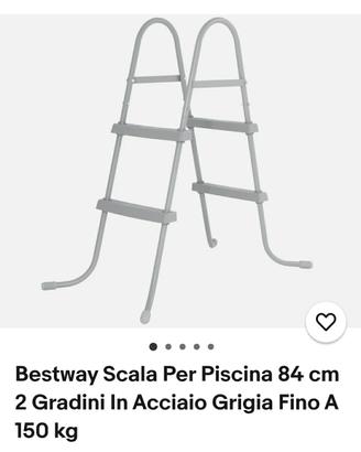 scaletta 2 gradini per piscina esterna 