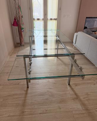 Tavolo vetro allungabile