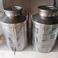 2 contenitori da lt. 50 in acciaio inox 18/10