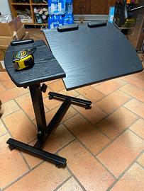 Tavolino da letto o seduto, con ruote