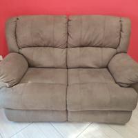 Divano 2 posti relax reclinabile schiena e gambe
