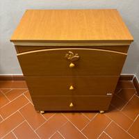 Fasciatoio MIBB con vasca per bagnetto ad incasso