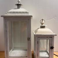 Lanterne in legno bianco