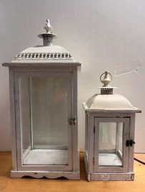 Lanterne in legno bianco