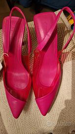 Slingback Stradivarius fucsia n.37