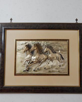 Quadro bassorilievo in argento