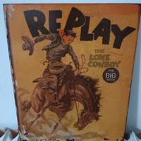 Insegna in ferro Replay anni 70