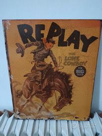 Insegna in ferro Replay anni 70