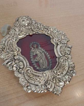 Madonna In Lamierino Sbalzato Primi '900