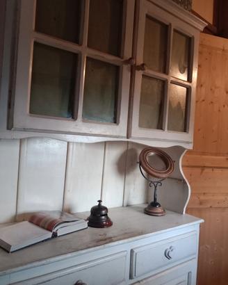 credenza country in legno massello Blanc Mericlò