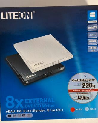 LITE-ON 8x unità ottica esterna DVD/CD