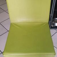  SEDIE pelle vera gambe acciaio inox