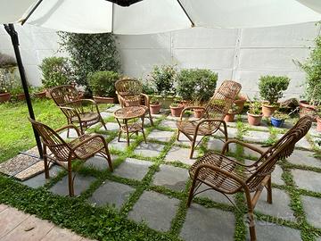 Set completo  vimini rattan