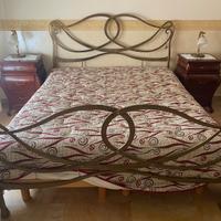 Letto matrimoniale + divanetto in ferro battuto