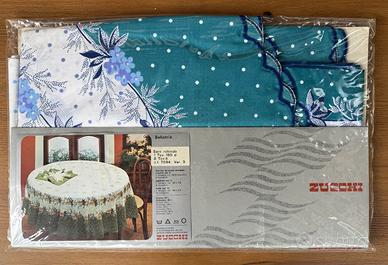 Tovaglia rotonda servito Zucchi 8 persone vintage