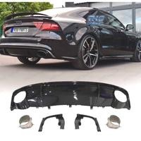 DIFFUSORE AUDI A7 16-18 LOOK RS7 TERMINALI DI SCAR